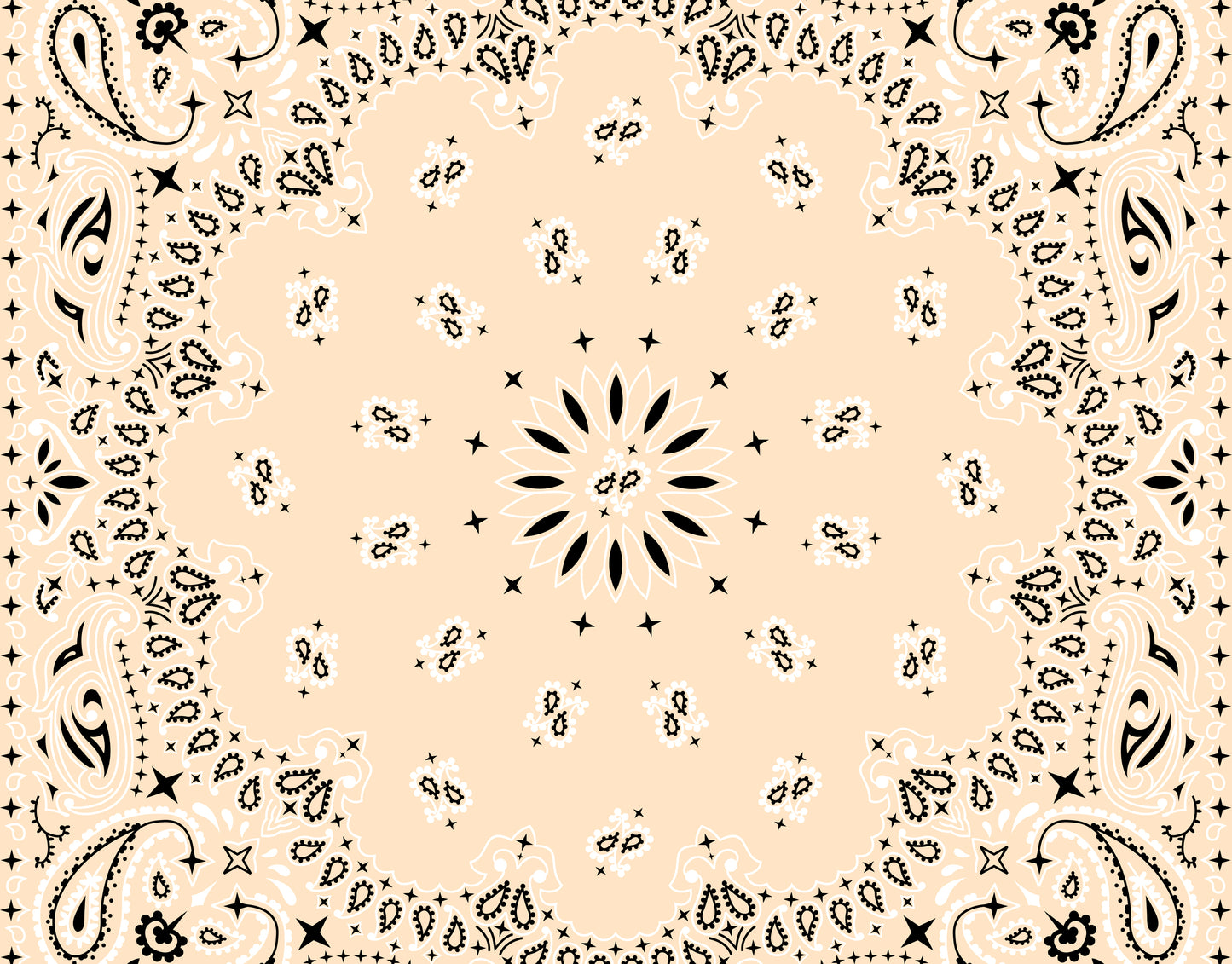 Cream Bandana Pattern Sneakal Sheet